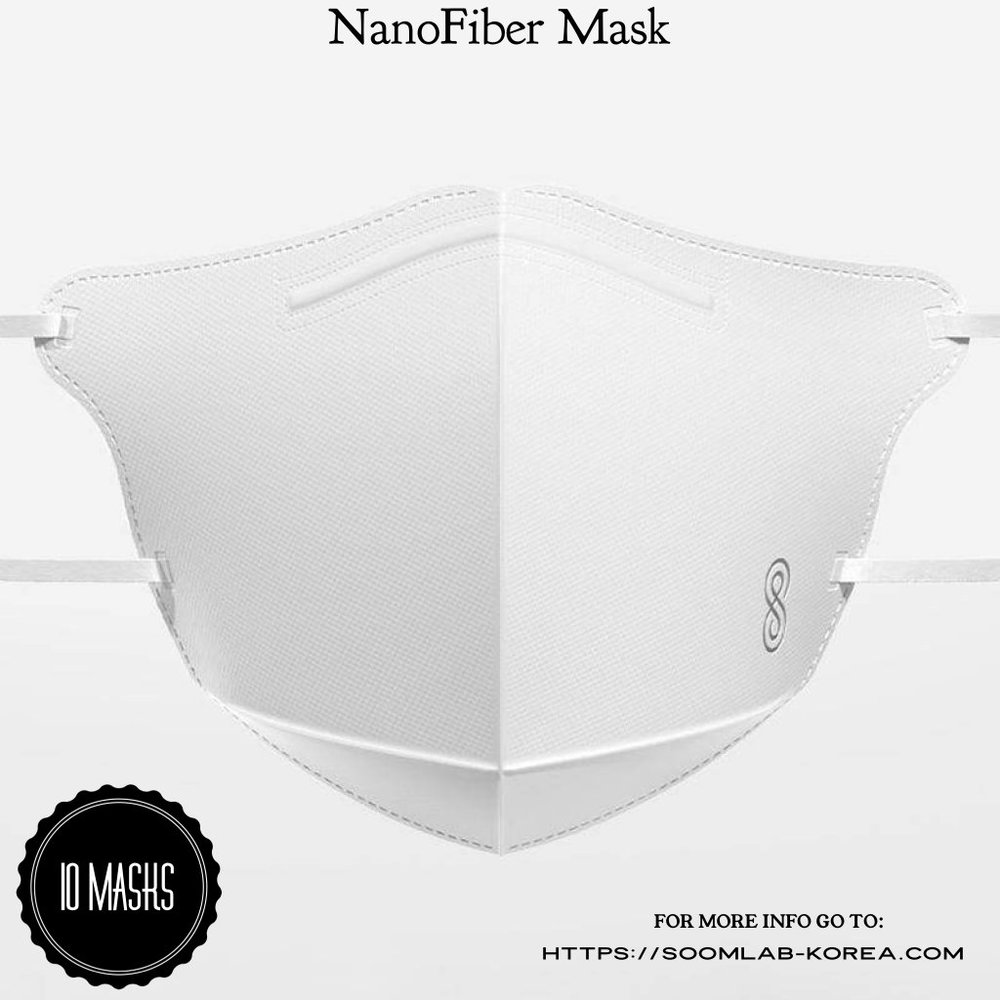 10 Mask White, Hyper-Purifying Breathing NanoFiber